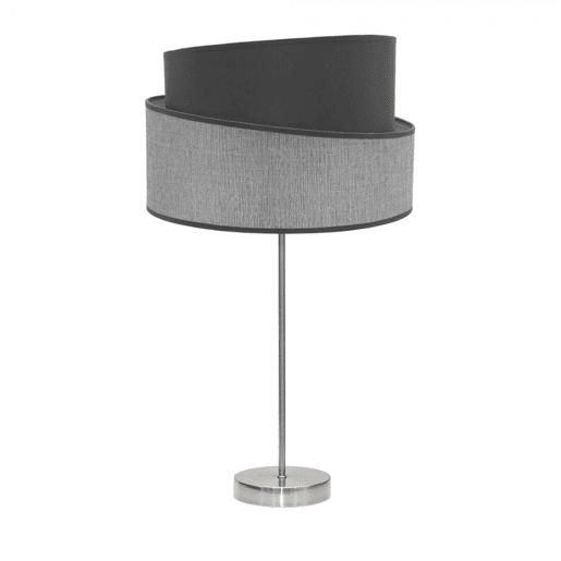 candeeiro de mesa em metal niquelado série hara 30cm