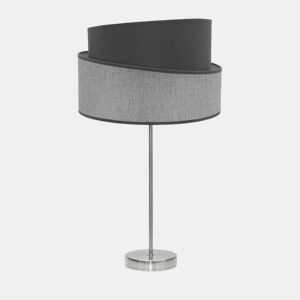candeeiro de mesa em metal niquelado série hara 30cm