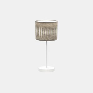 candeeiro de mesa metálico cor branca série piron 17cm