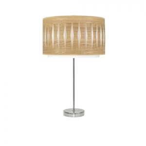 candeeiro de mesa em metal niquelado série alexandra 30cm