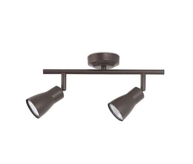 Aplique de pared metal color marron serie safran 30cm