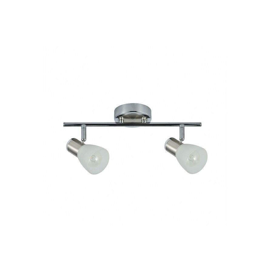 Regleta 2 luces metal color niquel serie cholo 36.5cm