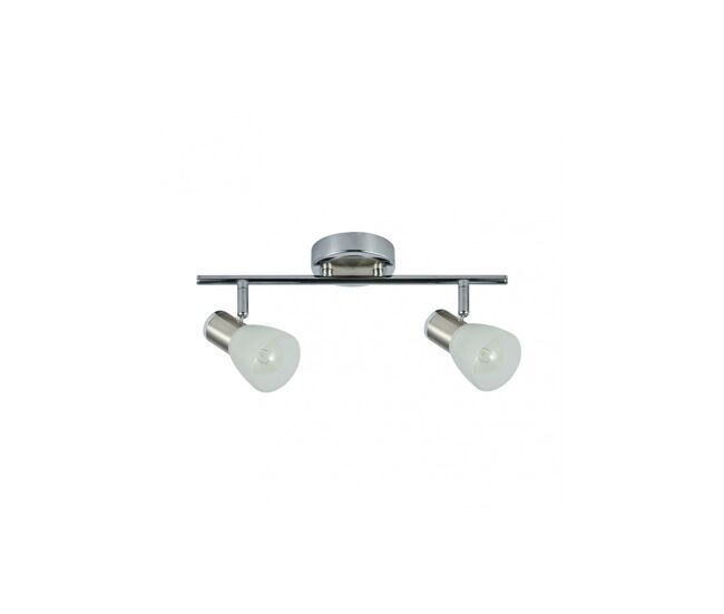 Regleta 2 luces metal color niquel serie cholo 36.5cm