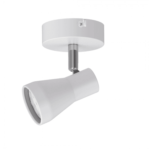 projector de metal cor branca série leonel 9cm