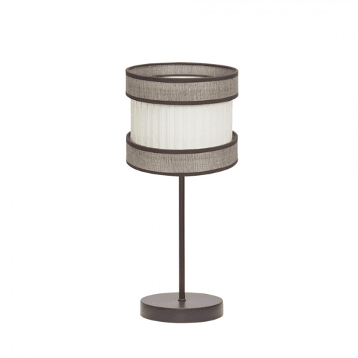 candeeiro de mesa metálico cor castanha série casa 18cm