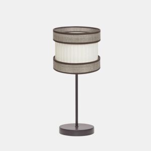 candeeiro de mesa metálico cor castanha série casa 18cm