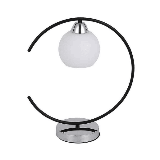 candeeiro de mesa em metal preto série fuji 35cm