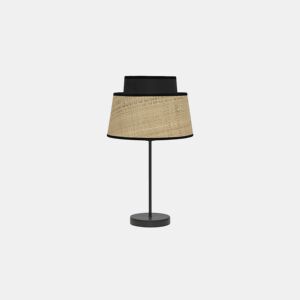 candeeiro de mesa de metal cor preta série jia 20cm