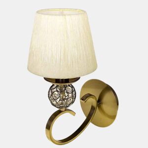 candeeiro de parede em metal dourado série honduras 15cm