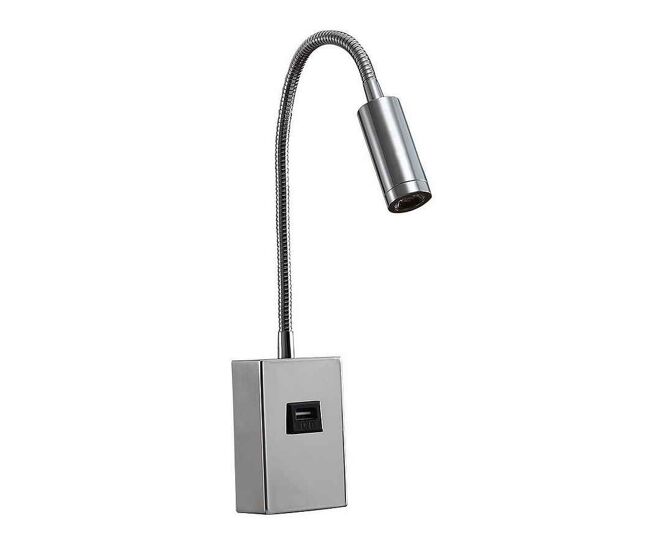 Aplique de pared metal color cromo serie capote 6cm