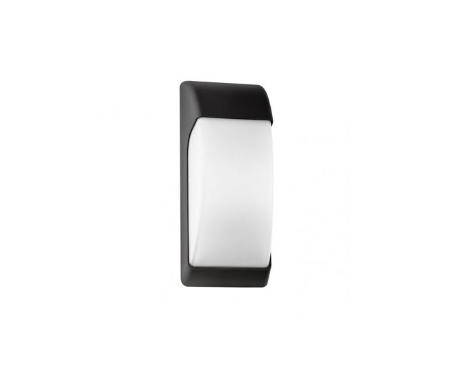 Aplique de exterior policarbonato color negro serie espelta 12.9cm
