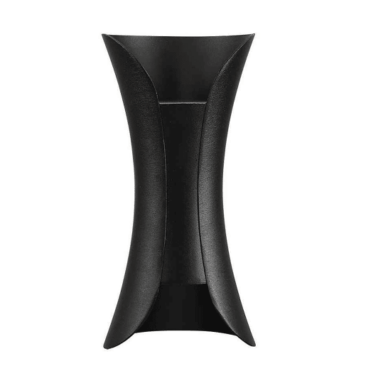 candeeiro de parede em metal preto série dickens 10cm