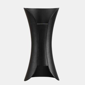 candeeiro de parede em metal preto série dickens 10cm