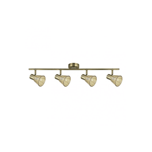 faixa de 4 luzes douradas em metal série cooper 69,5cm