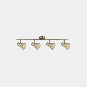 faixa de 4 luzes douradas em metal série cooper 69,5cm