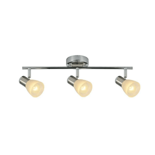 fita metálica cromada 3 luzes série cholo 48,5cm