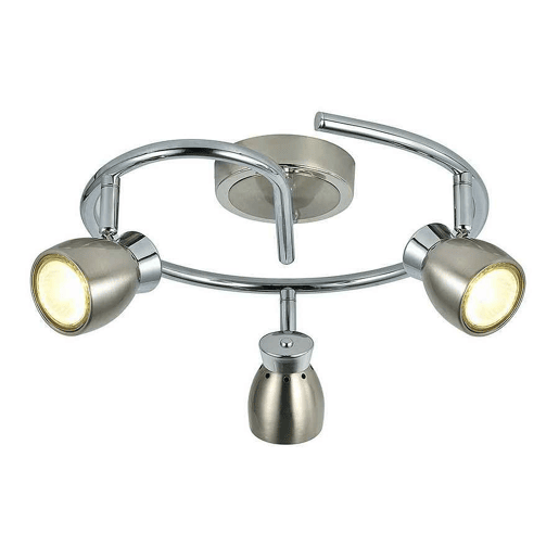 candeeiro de tecto 3 luzes cor níquel série metal chacho 30cm