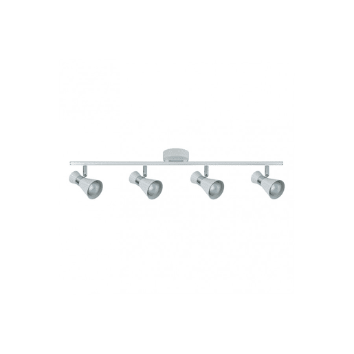 faixa de 4 luzes metal branco cor série max 69,5cm
