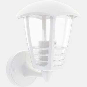 candeeiro de parede exterior em alumínio branco da série terva 19cm
