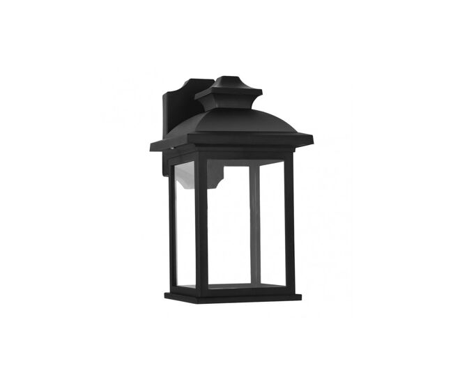 Aplique de exterior policarbonato color negro serie alcandia 17cm