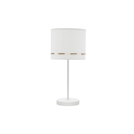 candeeiro de mesa metálico cor branca série trazos 17cm