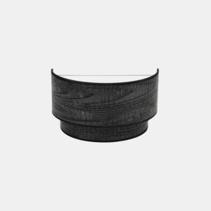 candeeiro de parede metálico cor castanha série smile 30cm