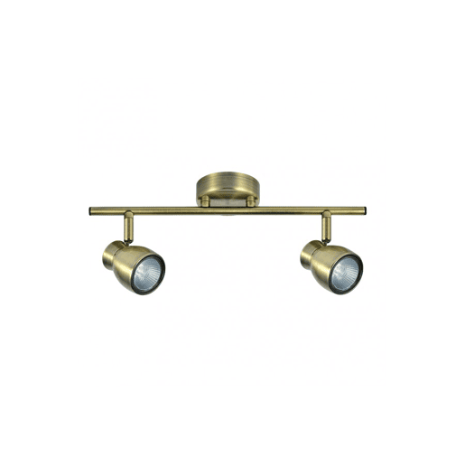Fita de 2 luzes 2 luzes douradas em metal série chacho 36,5cm