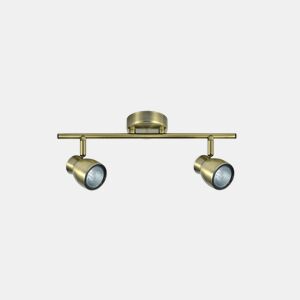Fita de 2 luzes 2 luzes douradas em metal série chacho 36,5cm