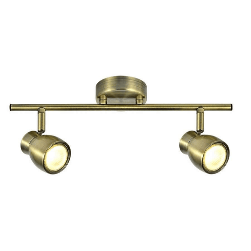 Fita de 2 luzes 2 luzes douradas em metal série chacho 36,5cm
