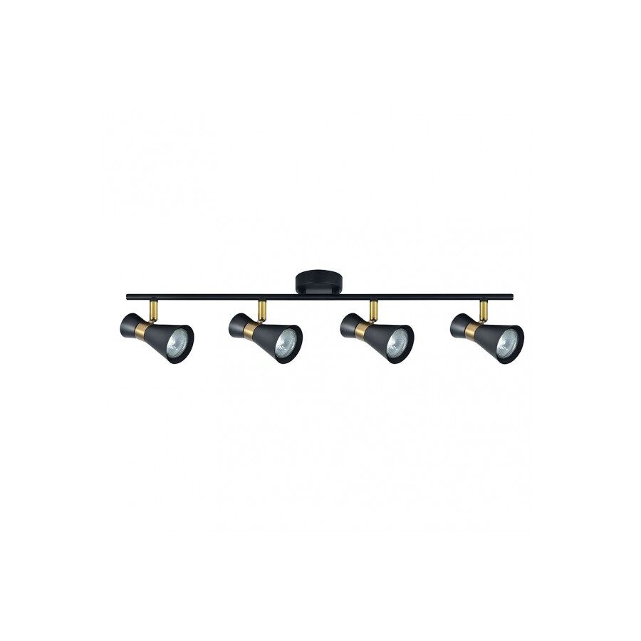 Regleta 4 luces metal color negro serie mã¡ximo 69.5cm