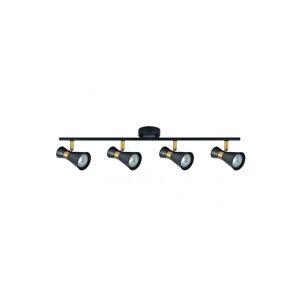 faixa 4 luzes preto metal cor série max 69,5cm
