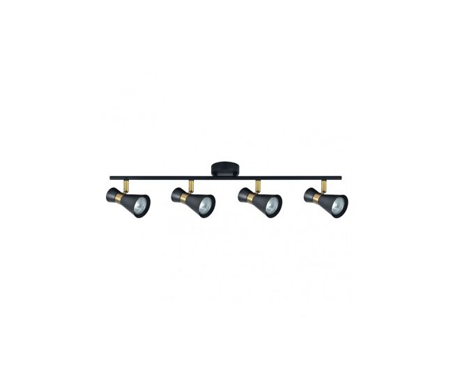 Regleta 4 luces metal color negro serie mã¡ximo 69.5cm