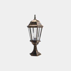 candeeiro de parede de jardim em alumínio preto série regulus 23cm