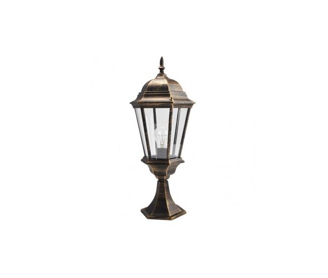 Sobremuro jardin aluminio color negro serie regulus 23cm