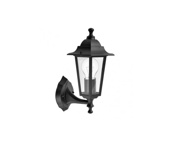 Aplique de exterior aluminio color negro serie auriga 22cm