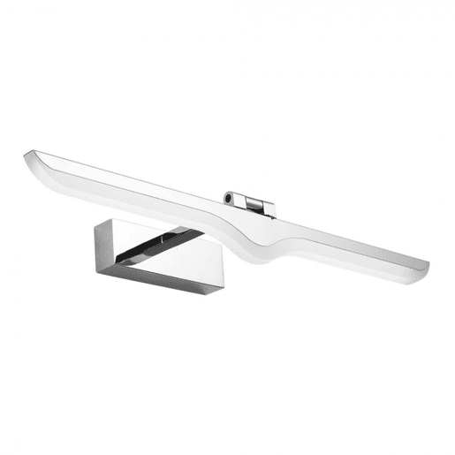 candeeiro de parede em metal cromado série greco 54cm