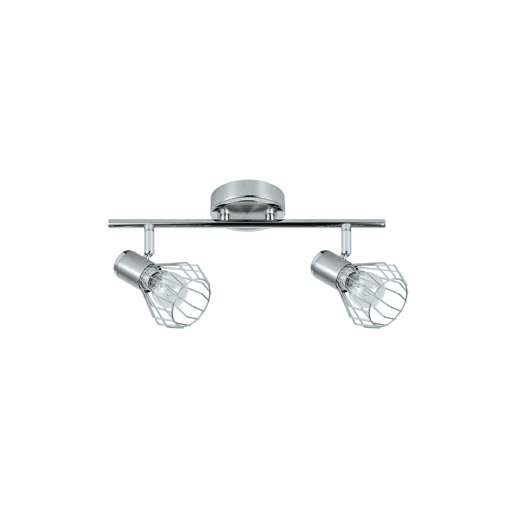 calha 2 luzes metal cor cromada serie mateo 36,5cm
