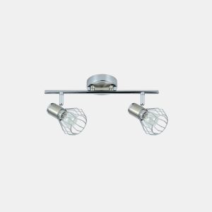 calha 2 luzes metal cor cromada serie mateo 36,5cm