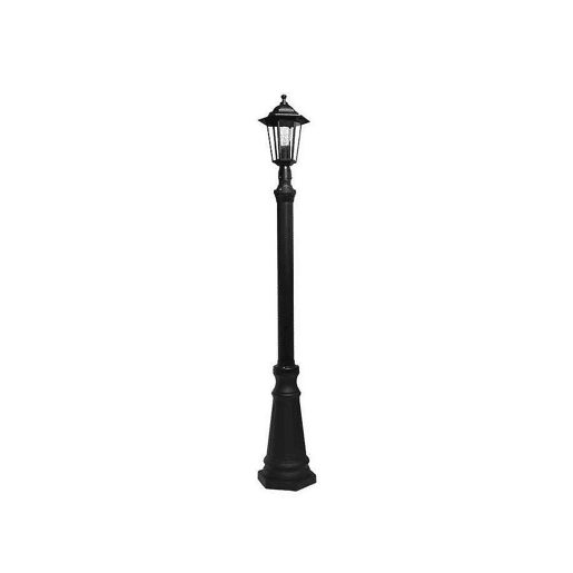 candeeiro de rua para jardim alumínio cor preta série auriga 20cm