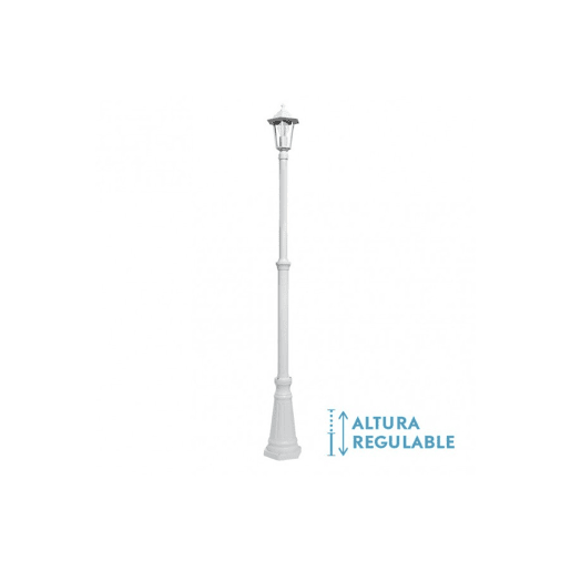 candeeiro de rua para jardim alumínio cor branca auriga série 20cm