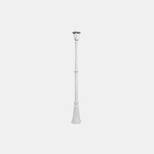 candeeiro de rua para jardim alumínio cor branca auriga série 20cm