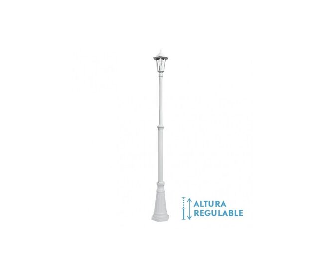 Farola para jardin aluminio color blanco serie auriga 20cm