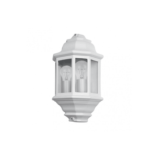 candeeiro de parede para exterior em alumínio branco série shaula 22cm