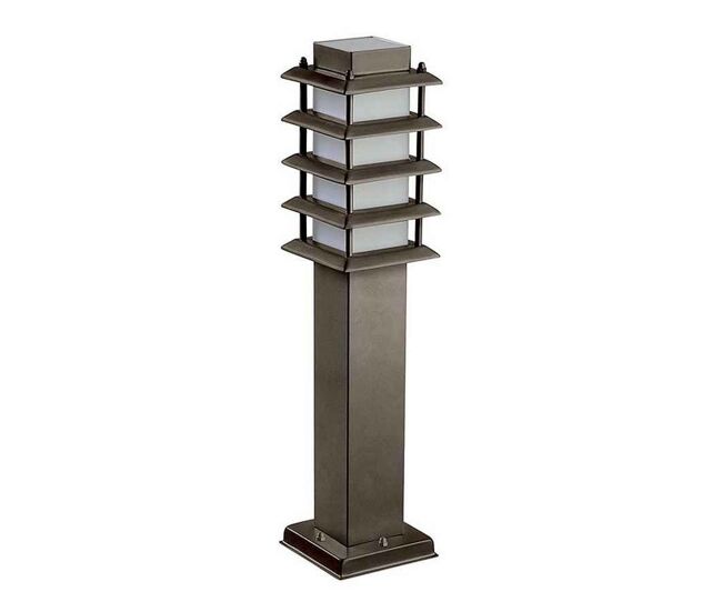 Baliza para exterior metal color marron serie siljan 10cm