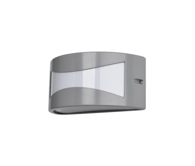 Aplique de exterior aluminio color gris serie hadar 25cm