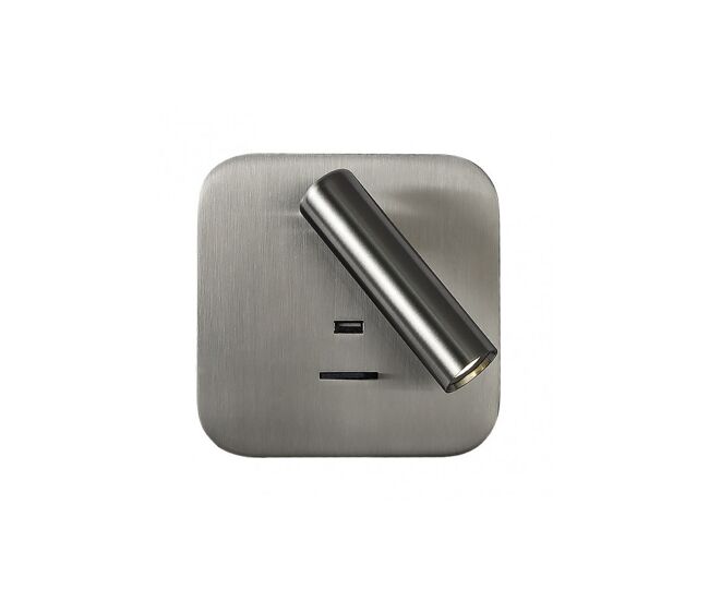 Aplique de pared metal color niquel serie giotto 14cm