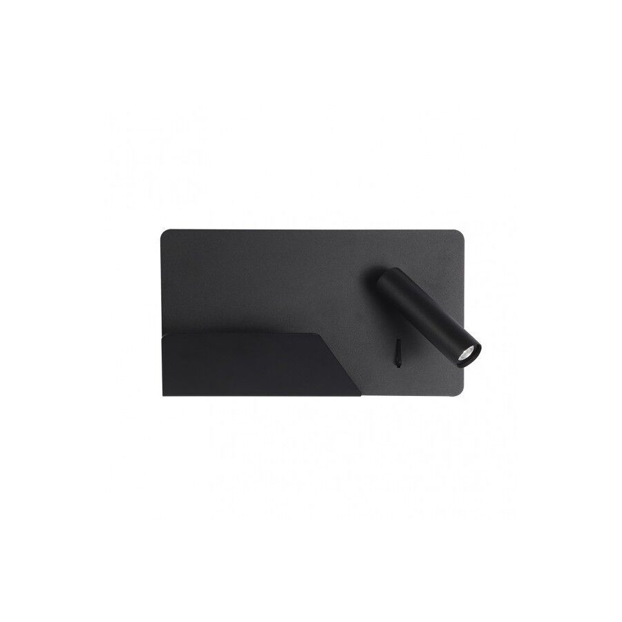 Aplique de pared metal color negro serie miguel angel 28cm