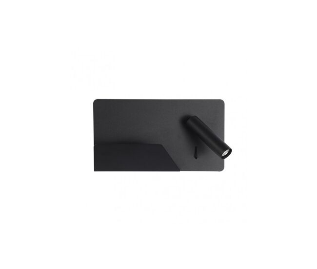 Aplique de pared metal color negro serie miguel angel 28cm