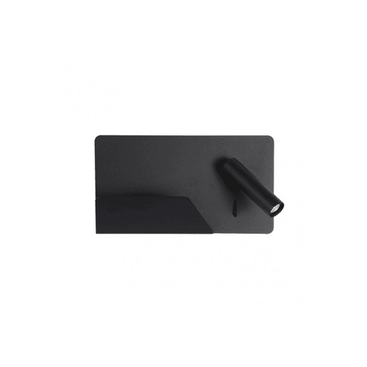 candeeiro de parede em metal preto série miguel angel 28cm