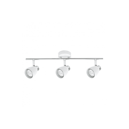 candeeiro de parede em metal branco série diego 14cm
